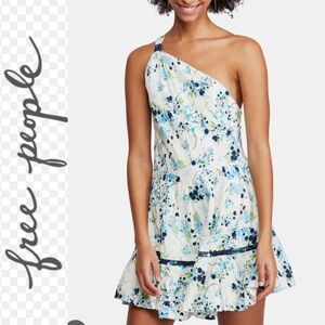 NWT. $128R. Free People All Mine Mini Dress Ivory Combo. Size Large